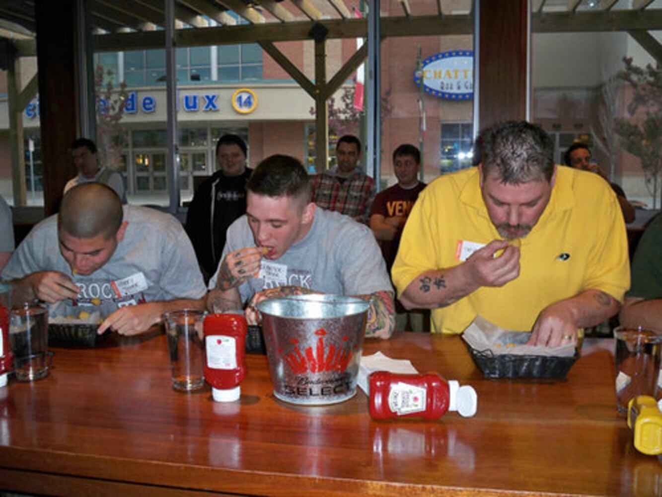 Bar Louie Tater Tot eating contest