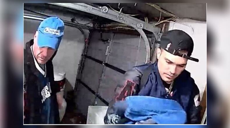 The Kettering Police Department released this photo of suspected burglars who hit San Rae Drive overnight Thursday, Feb. 6, 2020. (Courtesy/Kettering Police Department)