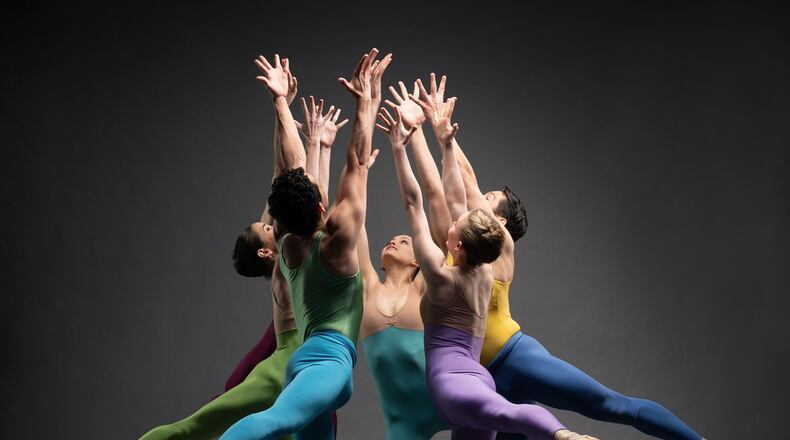 The work of choreographers Gerald Arpino, Justin Koertgen, Case Bodamer and Mariana Oliveira are featured during “Perspectives,” Dayton Ballet’s repertory program at Victoria Theatre in Dayton, Feb. 14- 17. (Contributed photo)