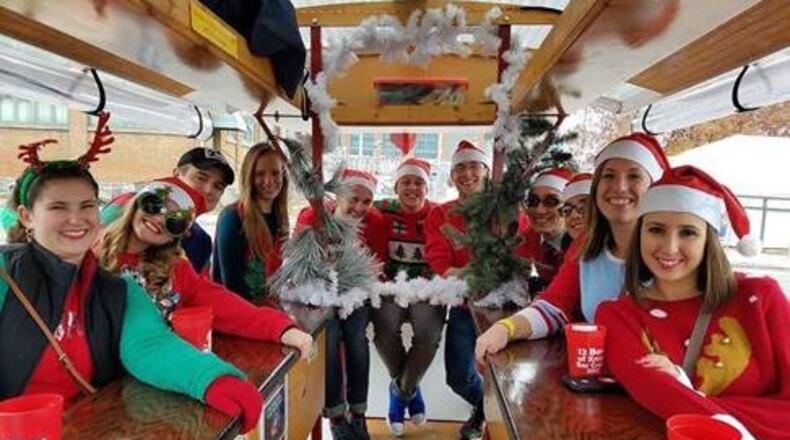 Through the end of February, Dayton Pedal Wagon's Polar Bear Express will be offering a booze-fueled festive ride through Dayton.