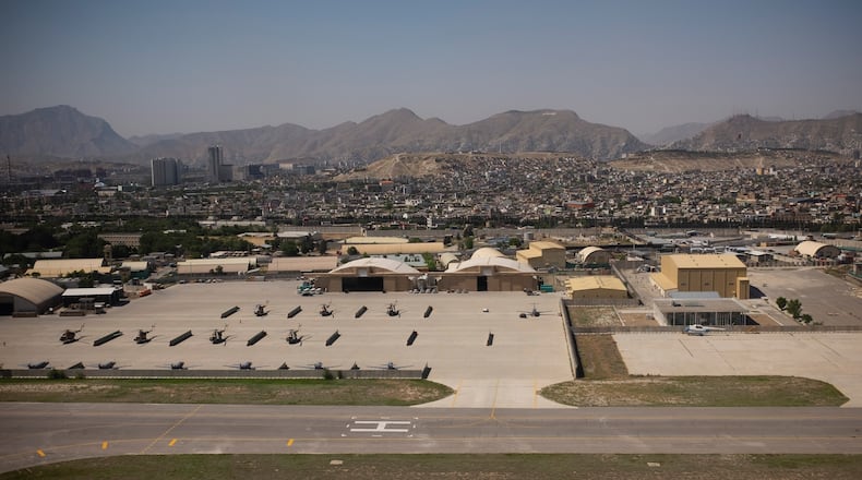 FILE - The Hamid Karzai International Airport in Kabul, Afghanistan, June 1, 2021. On Sunday, American C-17 transport planes bringing in Marines — some 200 per load — landed at the airport, then quickly filled with embassy staffers and returned to the skies. Urgent texts and emails from Americans stranded in Kabul flooded inboxes in Washington. (Kiana Hayeri/The New York Times)