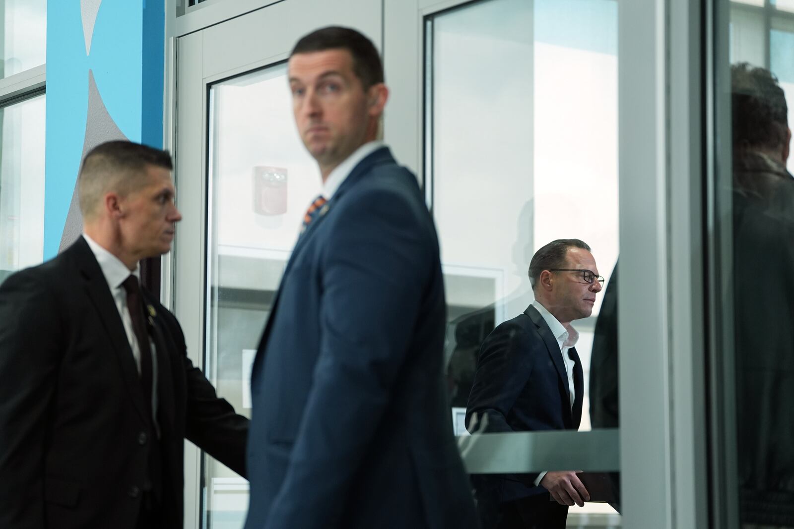 Pennsylvania Gov. Josh Shapiro visits the Hershey Company's new manufacturing plant in Hershey, Pa., Wednesday, April 16, 2025. (AP Photo/Matt Rourke)
