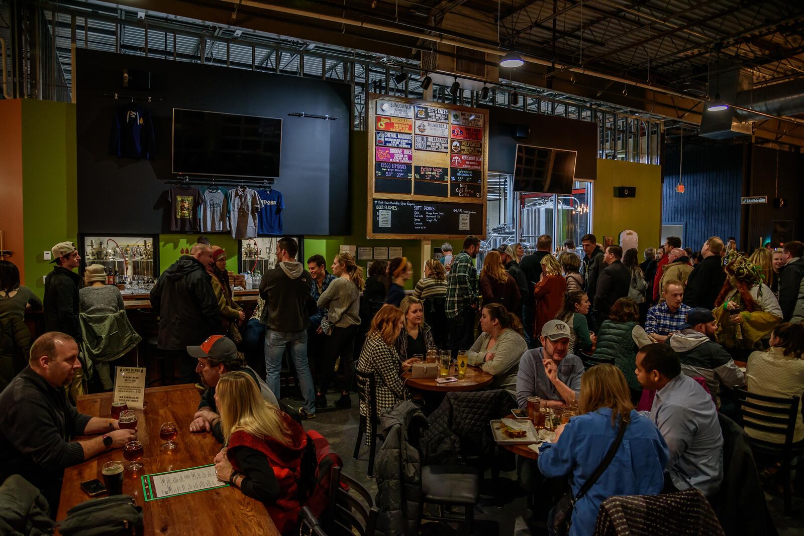 Eudora Brewing Company opened the doors to its new Kettering brewery at 3022 Wilmington Pike on Friday, Jan. 11. Eudora’s brand new 20,000-square-foot taproom, restaurant and brewery will offer 18 taps that will be pouring a variety of new and classic Eudora beers, craft root beer, and nitro cold-brew coffee, Eudora owner Neil Chabut said. Eudora closed its taproom, that had originally opened in 2013, up the street at 4716 Wilmington Pike in October while finishing work on the new facility. TOM GILLIAM / CONTRIBUTING PHOTOGRAPHER