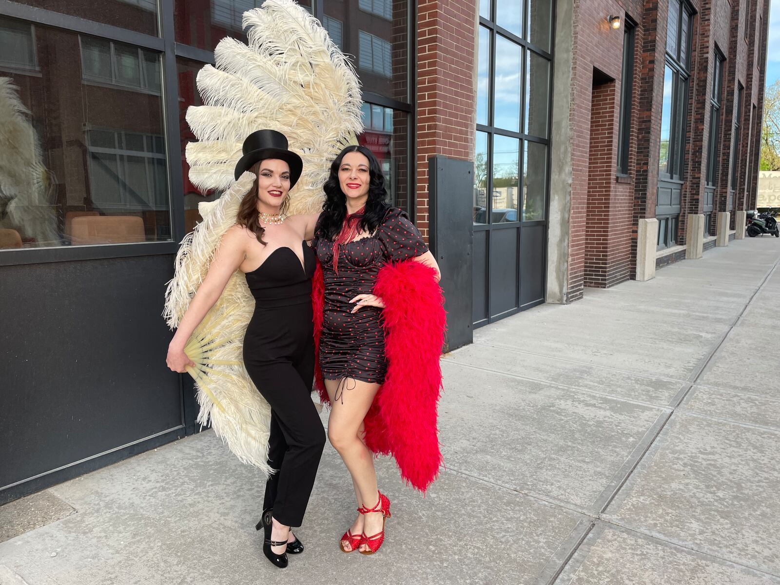Lily Datura (left) and Aurora Maur, the founders and producers of Gem City Burlesque. NATALIE JONES/STAFF