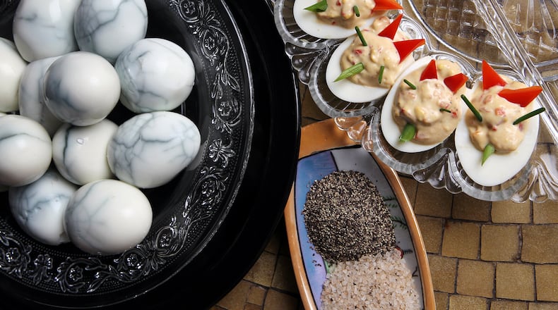 Spider Web Eggs and Devilish Eggs