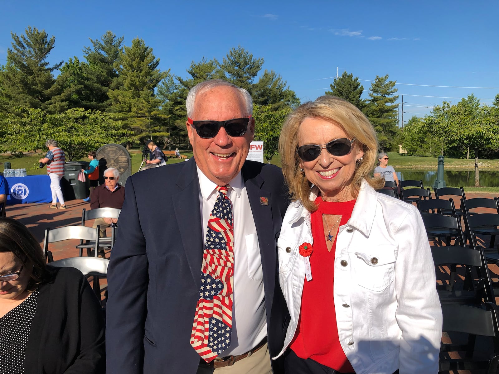 Dale Berry, left, is seen with his partner, Lynn Schutte at the Centerville Americana Festival. The couple has been dating for 17 years and look forward to retirement together. CONTRIBUTED