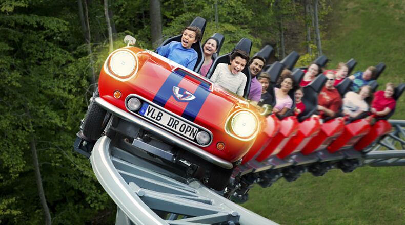 An undated handout photo of the Verbolten roller coaster — the story: On your scenic auto ride through the Black Forest, monsters lurk — at Busch Gardens in Williamsburg. Some roller coasters have a mission of also telling you a story while making your heart leap. (SeaWorld Parks & Entertainment via The New York times)