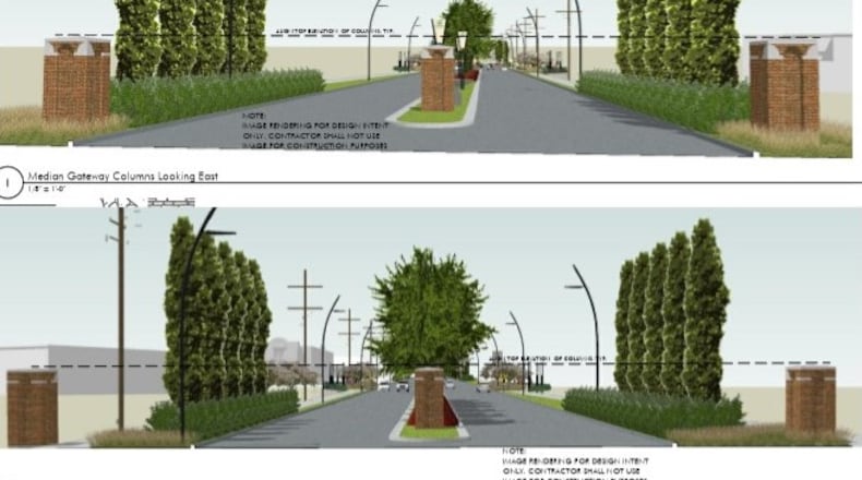 An early rendering of what the mid-block crossing will look like on Col. Glenn after a 2021 project. CONTRIBUTED