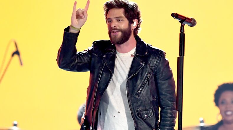 LAS VEGAS, NEVADA - APRIL 07: Thomas Rhett performs onstage during the 54th Academy Of Country Music Awards at MGM Grand Garden Arena on April 07, 2019 in Las Vegas, Nevada. (Photo by Kevin Winter/Getty Images)