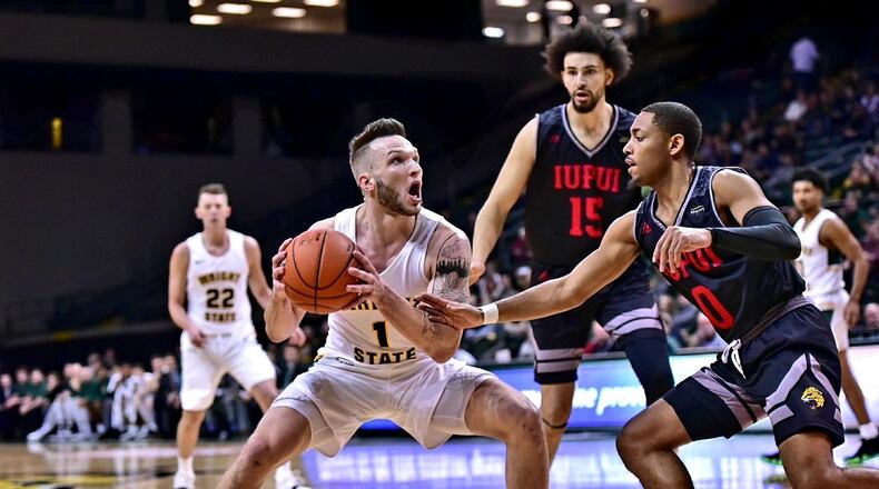 Wright State’s Bill Wampler scored 22 points off the bench Sunday in the Raiders’ win over IUPUI at the Nutter Center. Joseph Craven/CONTRIBUTED