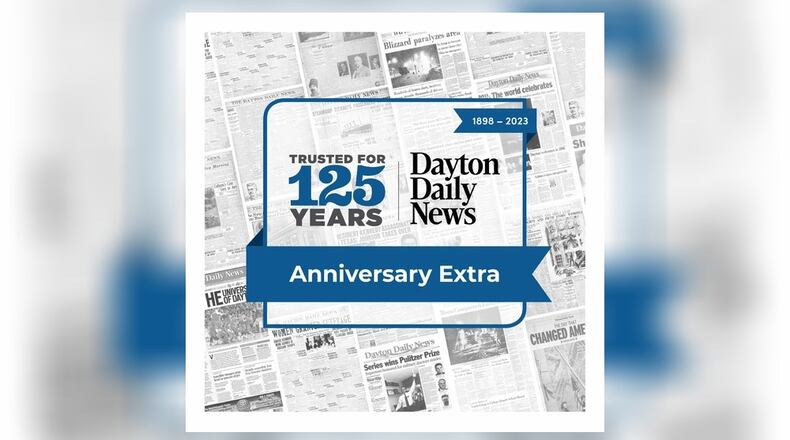 Cover of the Dayton Daily News 125th anniversary special section published Aug. 20, 2023.