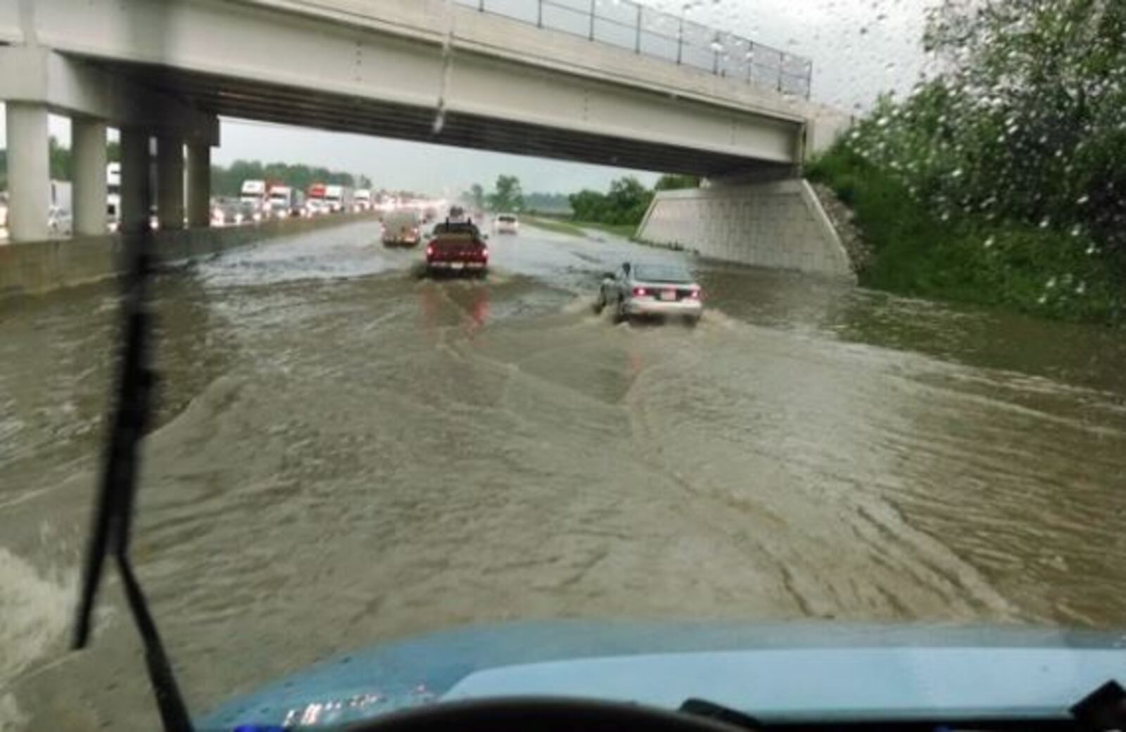 Flooding on I-75 north bound, Mile Marker 71