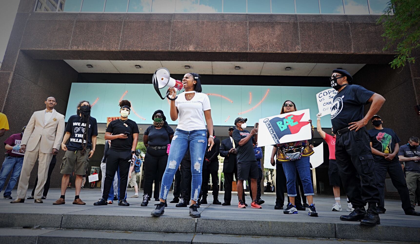 PHOTOS: Hundreds gather for protest in Dayton