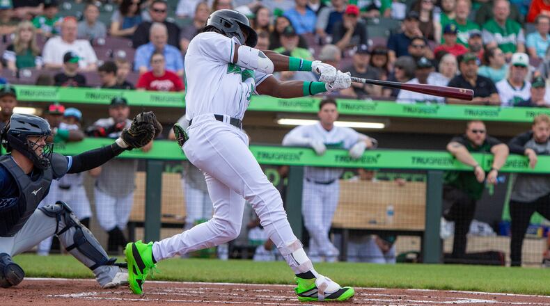 Dayton's Yerlin Confidan leads a hot offense into this week's series against Lake County with a .462 batting average in his last six games. Jeff Gilbert/CONTRIBUTED