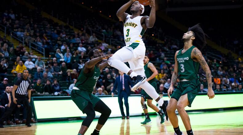 Wright State’s Jordan Ash goes up for a shot during Thursday’s game vs. Cleveland State. Joseph Craven/WSU Athletics