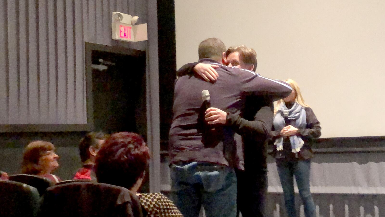 Emilio Estevez  was at the Neon movie theater in downtown Dayton Sunday, April 7 for a Q&A moderated by Cincinnati Film Commission Executive Director Kristen Schlotman following the screening of “The Public,” his latest work.