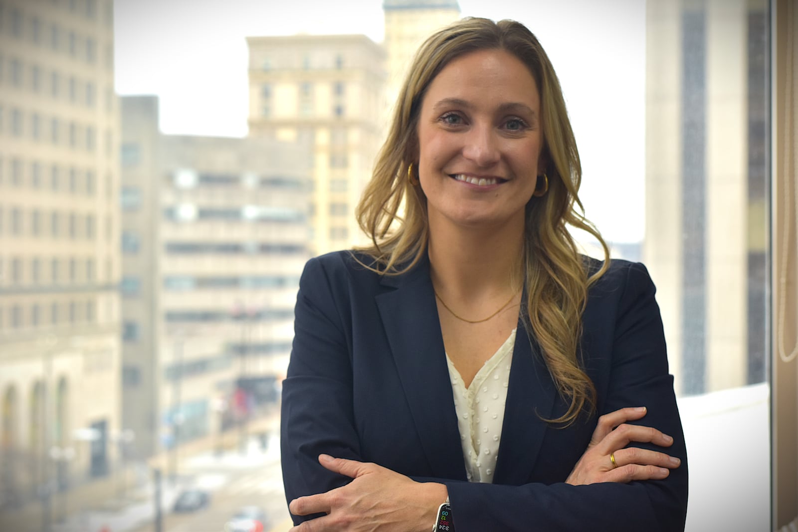 Cassandra Rice, an attorney with Foos & Lentz, is running as a Democrat for the Montgomery County Probate Court judge seat. She will face incumbent David Brannon in the fall. CORNELIUS FROLIK / STAFF