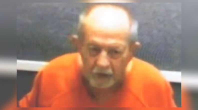 Norman Smock is video-arraigned Aug. 2, 2018, in Miami County Municipal Court, where his bond is set at $100,000.