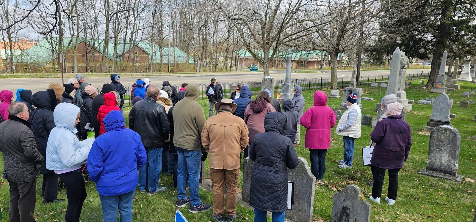 The Montgomery County Chapter of the Ohio Genealogical Society tours Calvary Cemetery in Dayton. CONTRIBUTED