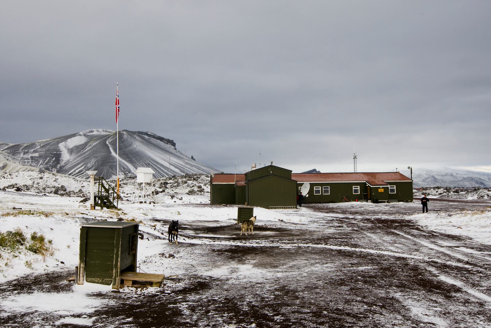 FILE - The meteorological station on the NorwegIan island Jan Mayen in the Arctic Sea on Sept. 23, 2009. (Heiko Junge/NTB Scanpix via AP)