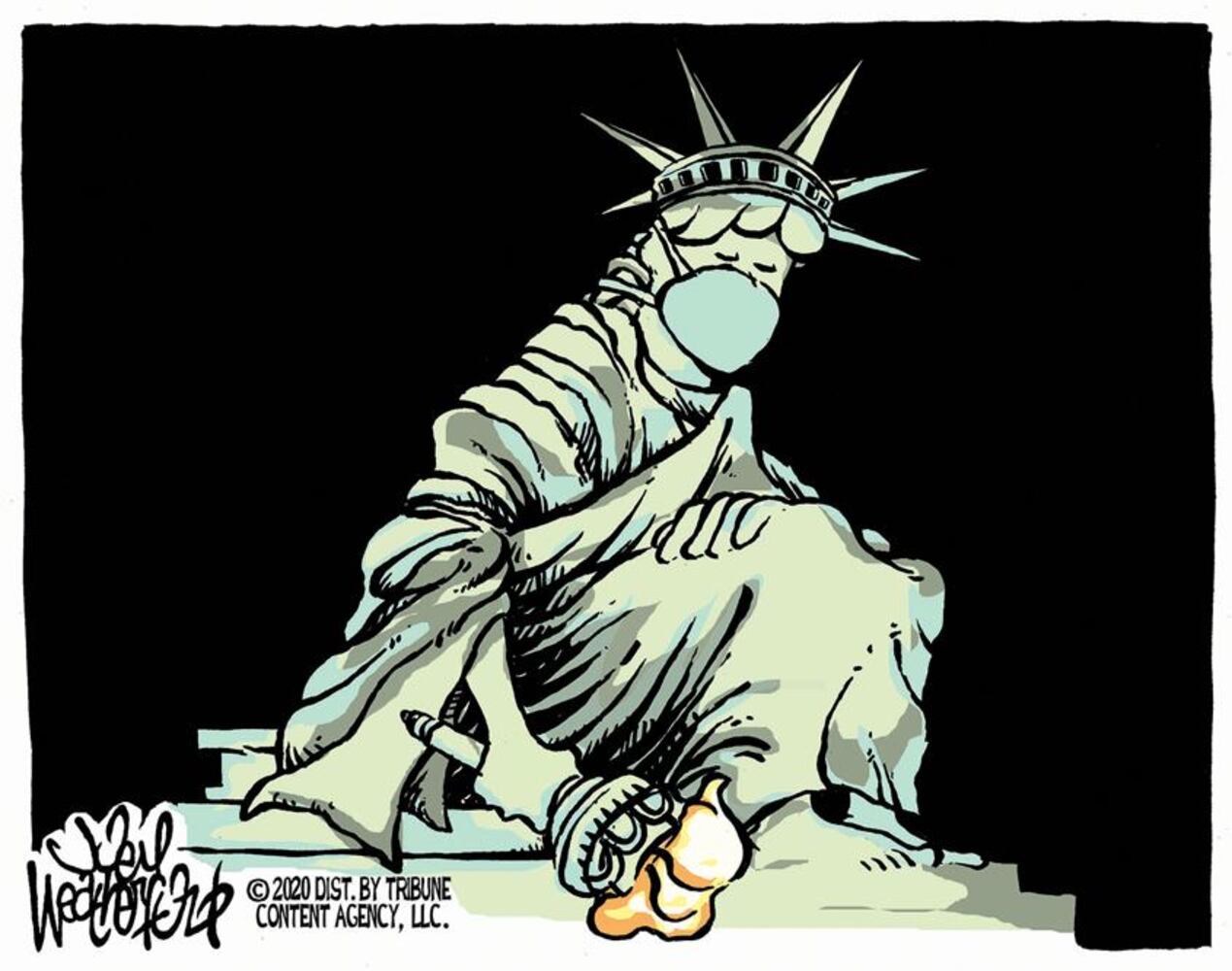 Week in cartoons: Stimulus checks, staying home and more