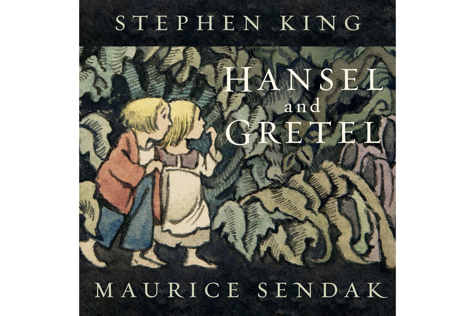 This cover image released by HarperCollins shows a reimagining of "Hansel and Gretel" by Stephen King with illustrations by Maurice Sendak. (HarperCollins via AP)