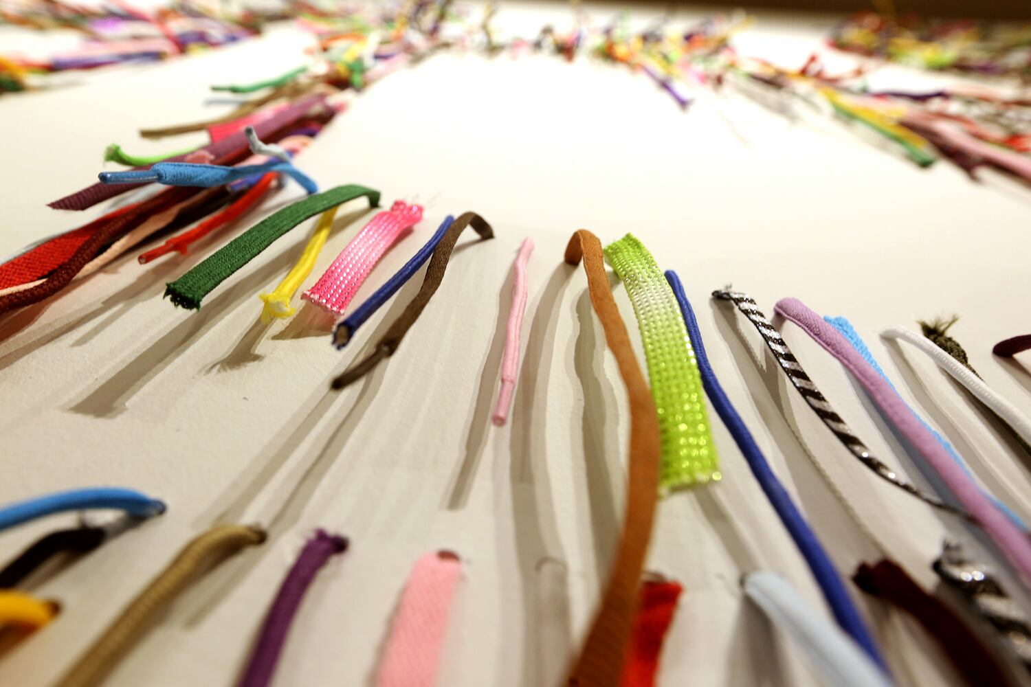 PHOTOS: Thousands of shoelaces combine in artwork commemorating the U.S. Constitution
