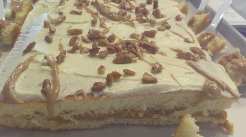 Donut Palace in Huber Heights began making donut cakes last week and it's been a huge hit for the bakery.