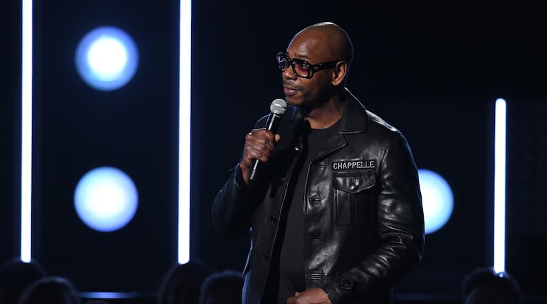 NEW YORK, NY - JANUARY 28: Comedian Dave Chappelle speaks onstage during the 60th Annual GRAMMY Awards at Madison Square Garden on January 28, 2018 in New York City. (Photo by Kevin Winter/Getty Images for NARAS)