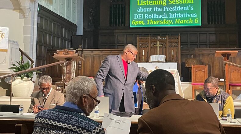 The Dayton chapter of the NAACP hosted a listening session on Thursday to gather the perspectives of community members following federal actions that rolled back DEI initiatives in government.
