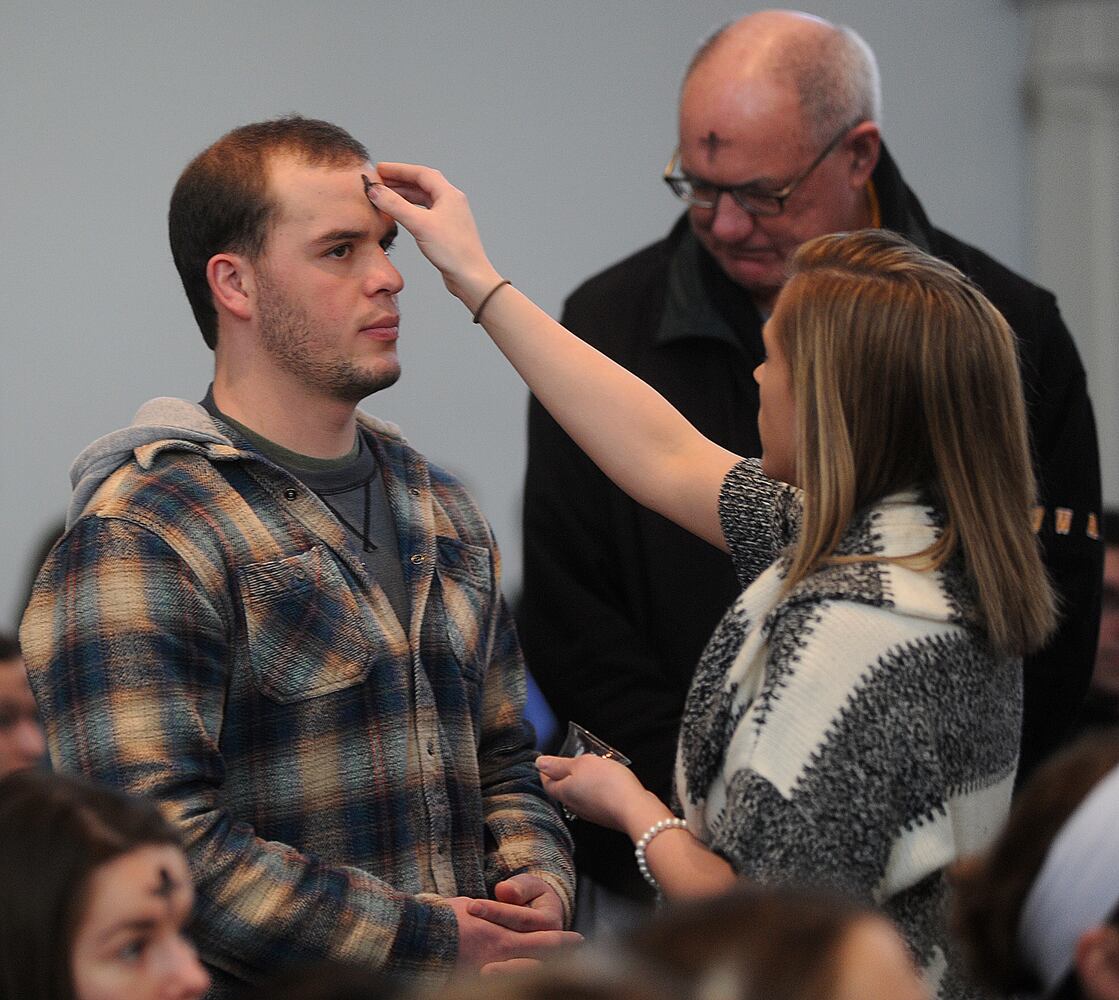 Ash Wednesday mass at UD