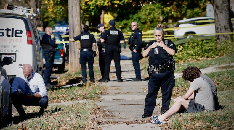A double shooting was reported in the 1600 block of Russet Avenue in Dayton on Thursday, Nov. 7, 2024. MARSHALL GORBY / STAFF