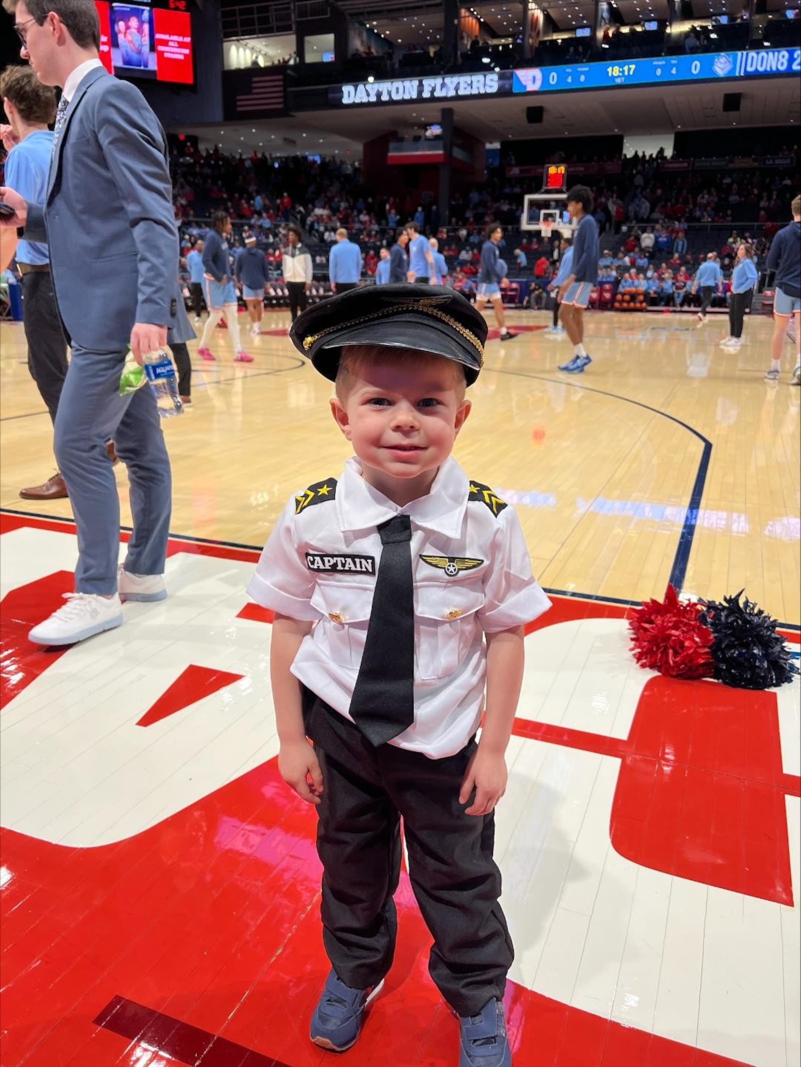 Vincent Palmer supports the Dayton Flyers at UD Arena. CONTRIBUTED