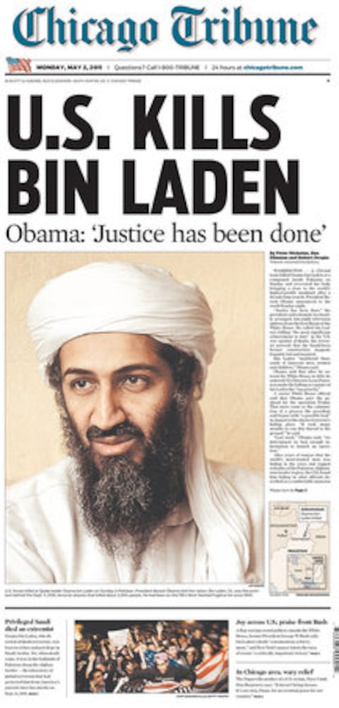 Newspapers report Osama bin Laden's death