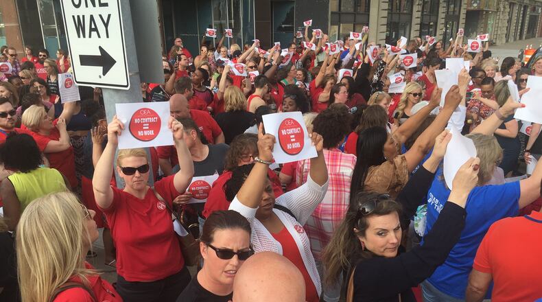 Dayton teachers have been negotiating with the school district since January. JEREMY P. KELLEY / STAFF