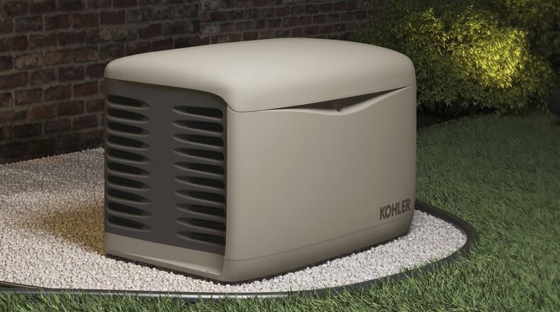A standby generator runs on natural gas or propane and is permanently installed to your home’s electrical system. (Kohler)