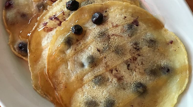 The blueberry pancakes from Christopher's Restaurant in Kettering are nothing short of amazing. Source: Facebook