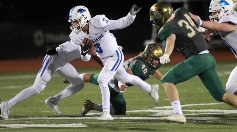 Springboro against Dublin Jerome in the first round of the Division 1, Region 2 playoffs on Friday, Nov. 8, 2019, in Dublin.