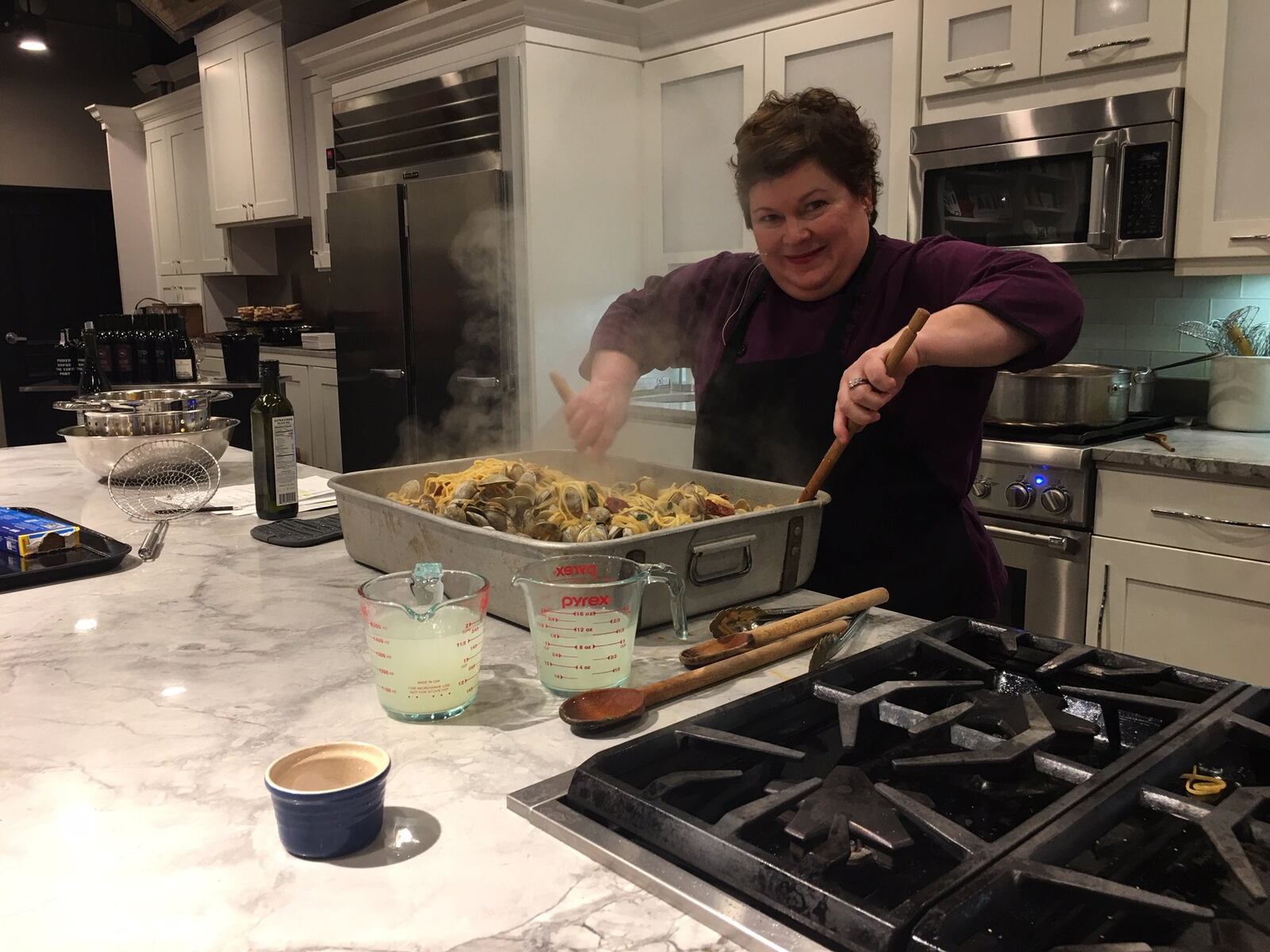 Chef Carrie Walters leads a DLM cooking class in early December. CONTRIBUTED/ALEXIS LARSEN