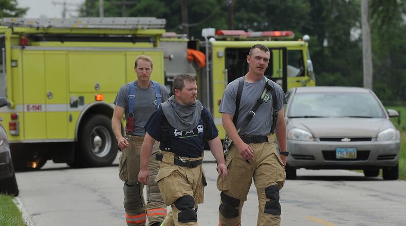 Fatal Darke County fatal helicopter crash Tuesday June 7, 2022. MRASHALL GORBY\STAFF