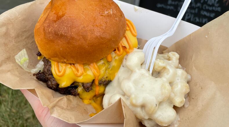 Northridge graduates Austin Warman and Justin Hamilton have opened The Food Pitt, a food truck serving smash burgers, homemade mac and cheese and more. NATALIE JONES/STAFF