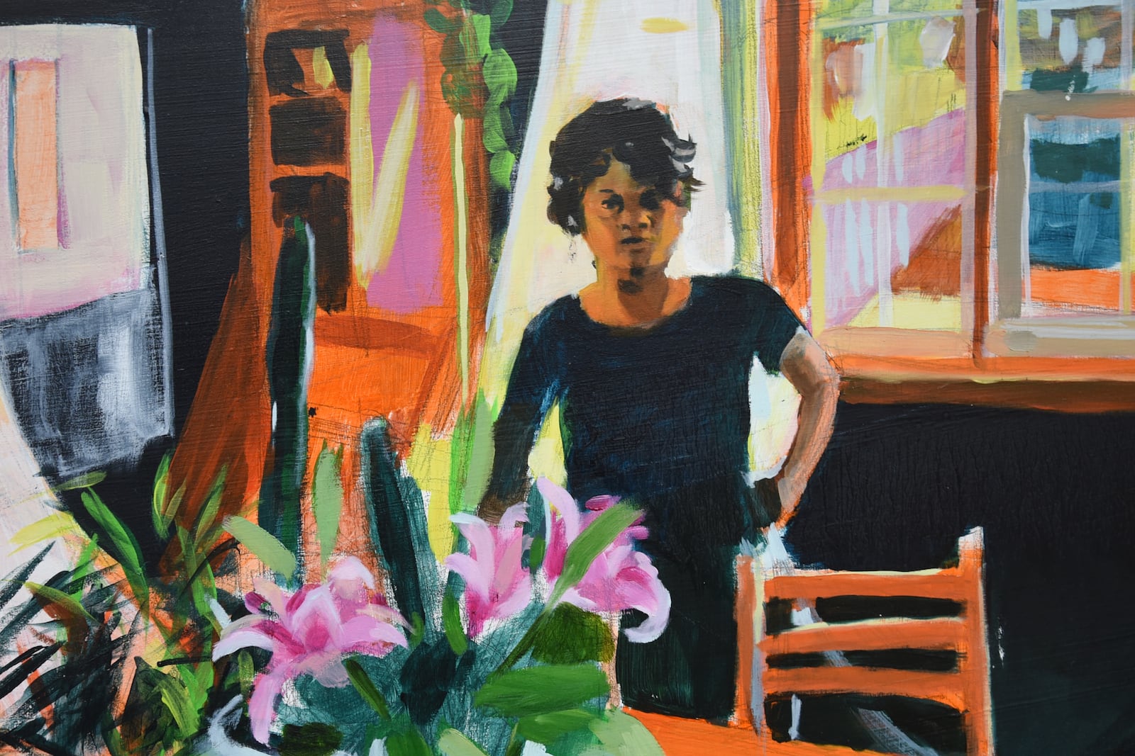 Brian Mathus' background in fauvism can be seen in the representational piece "Liam in the Morning." CONTRIBUTED