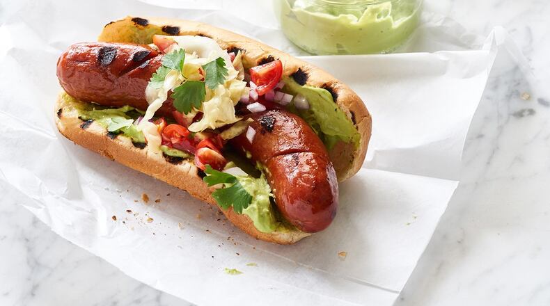 Patagonia Hot Dogs with Avocado Mayo, from “Weber’s Greatest Hits” by Jamie Purviance. (Ray Kachatorian)