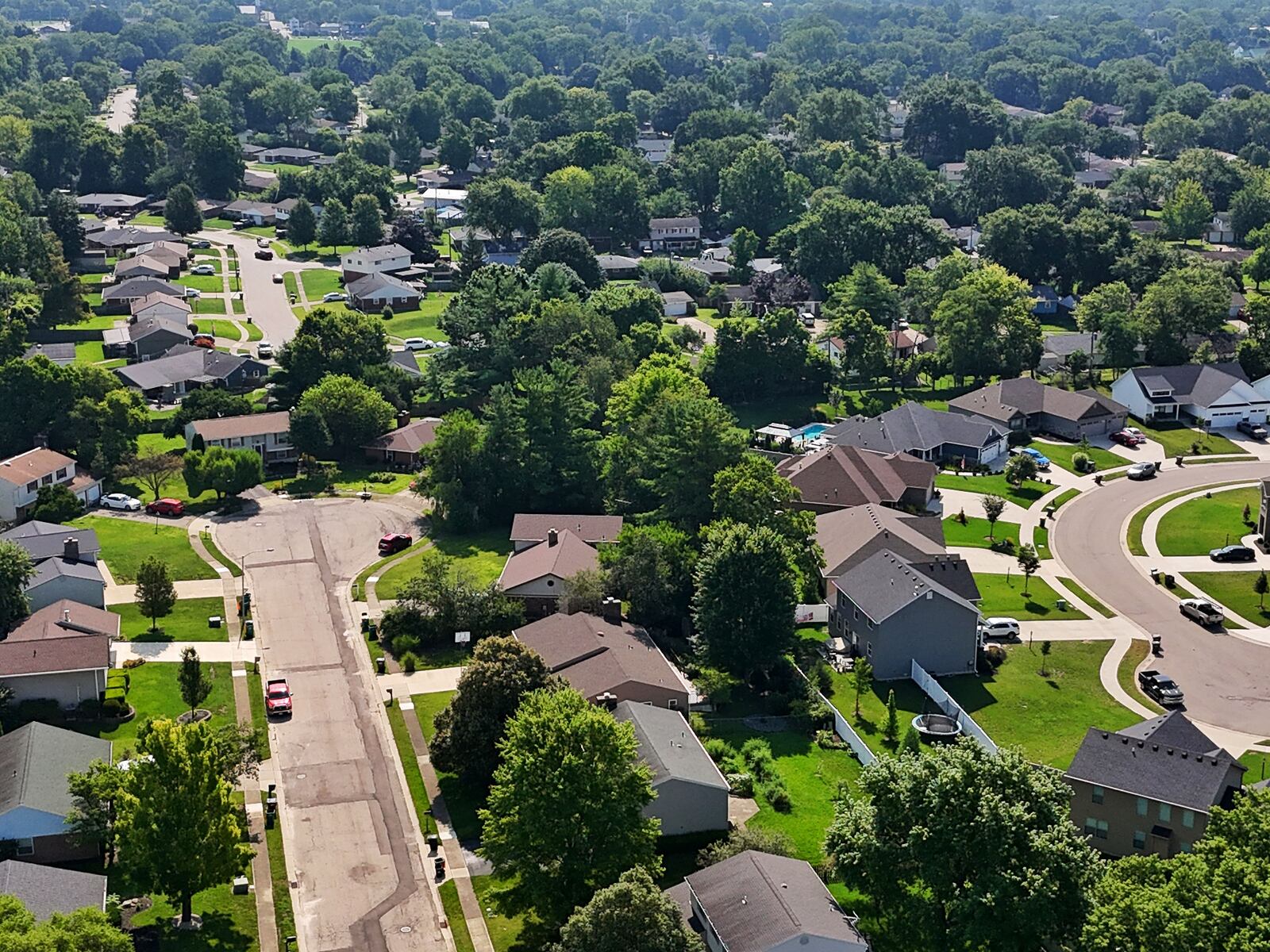 Homes line the streets of Springboro in this July 24, 2025 photo. NICK GRAHAM/STAFF