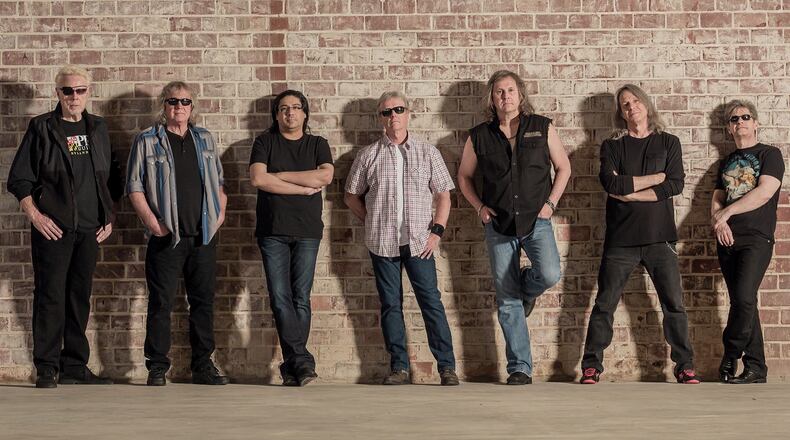 The Vic150 Music Series presents Kansas, (left to right) Richard Williams, Billy Greer, Zak Rizvi, Phil Ehart, Ronnie Platt, Dave Manion and David Ragsdale, in concert at Victoria Theatre in Dayton on Wednesday, March 21. CONTRIBUTED