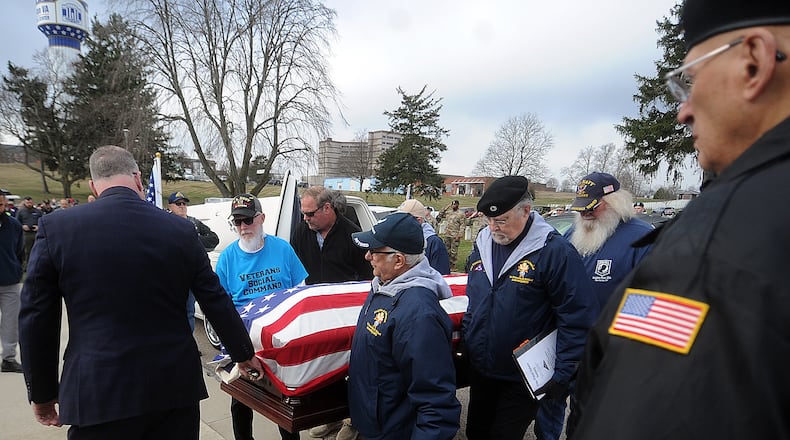 Capt. Leora V. Gray, a Vietnam veteran with no known relatives, was honored Monday, March 4, 2024 at the Dayton National Cemetery. Over one hundred people who did not know her attended to thank her for her service. MARSHALL GORBY\STAFF