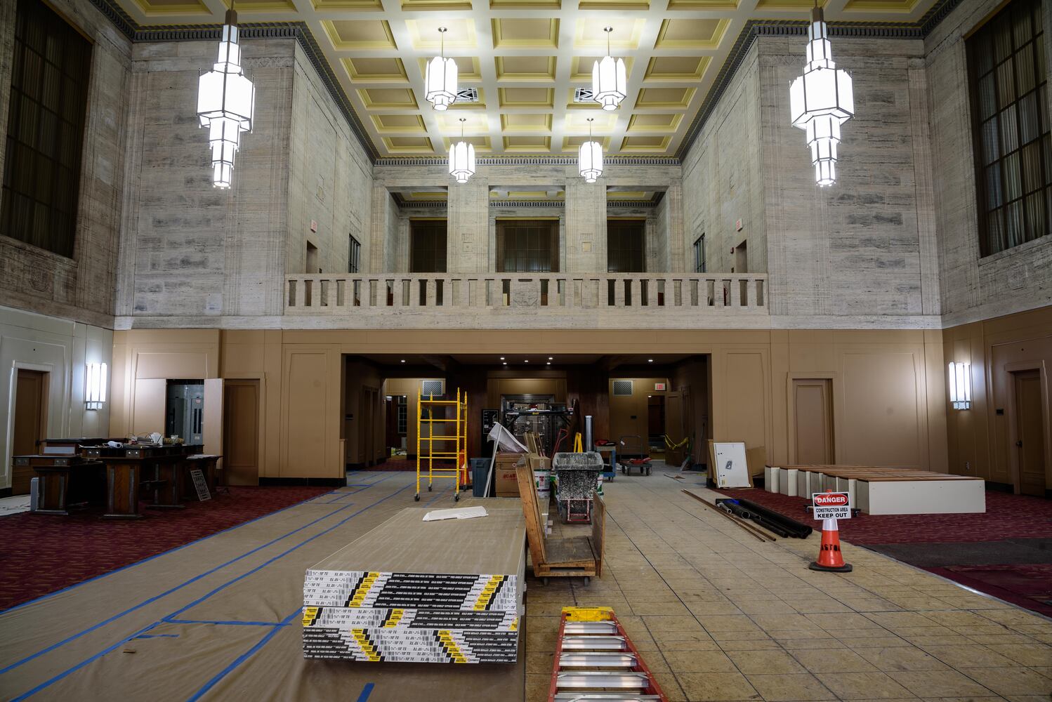 PHOTOS: Construction nears finish on new event center in historic Liberty Tower