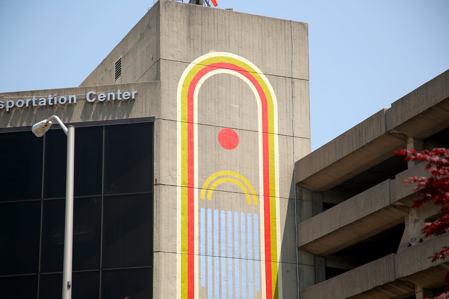 PHOTOS: New vibrant mural design energizes Dayton Transportation Center Garage