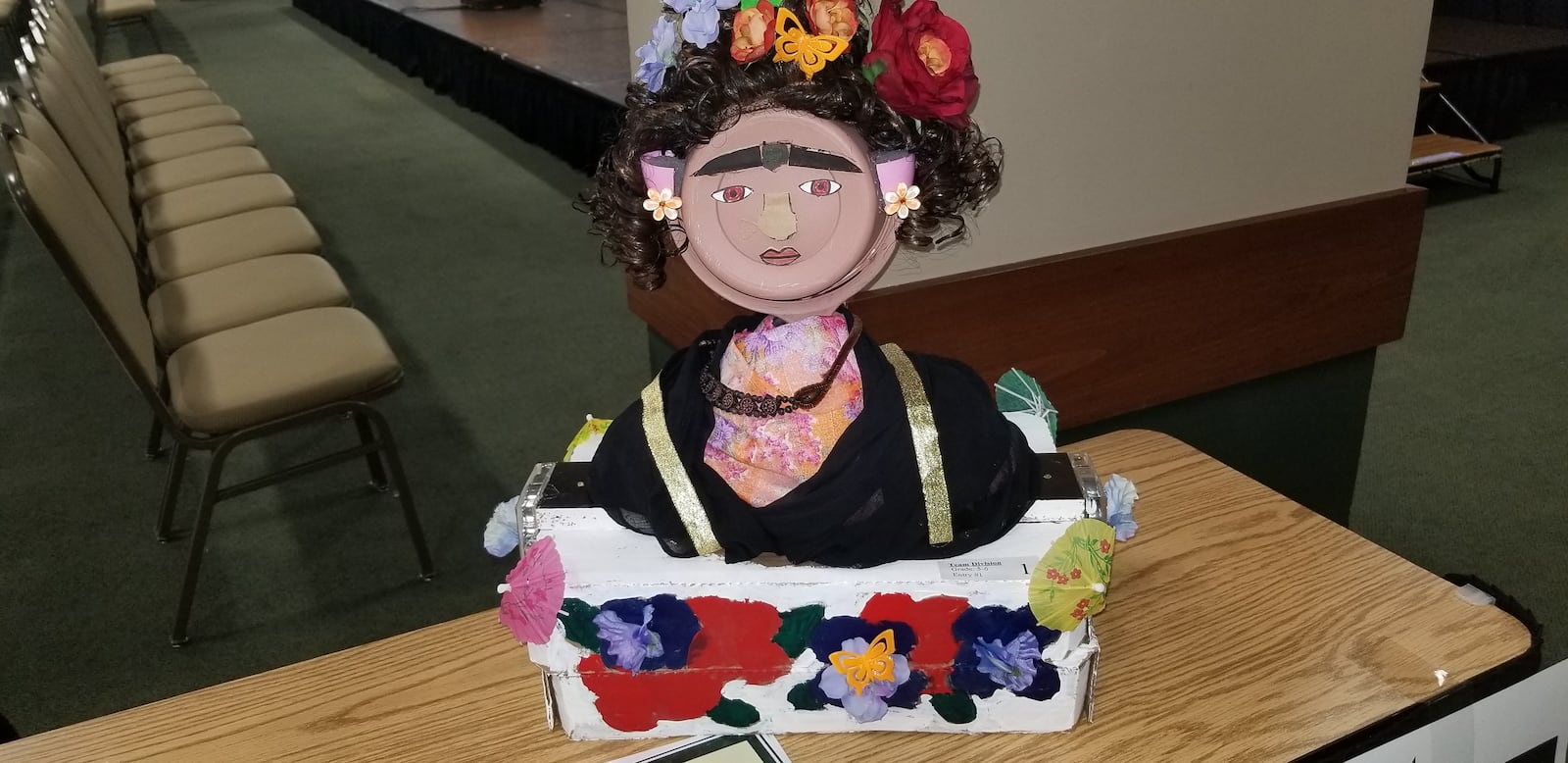 A Frida Kahlo sculpture was among the entries in the 2025 Montgomery County Environmental Services’ Recycled Art Contest. CONTRIBUTED