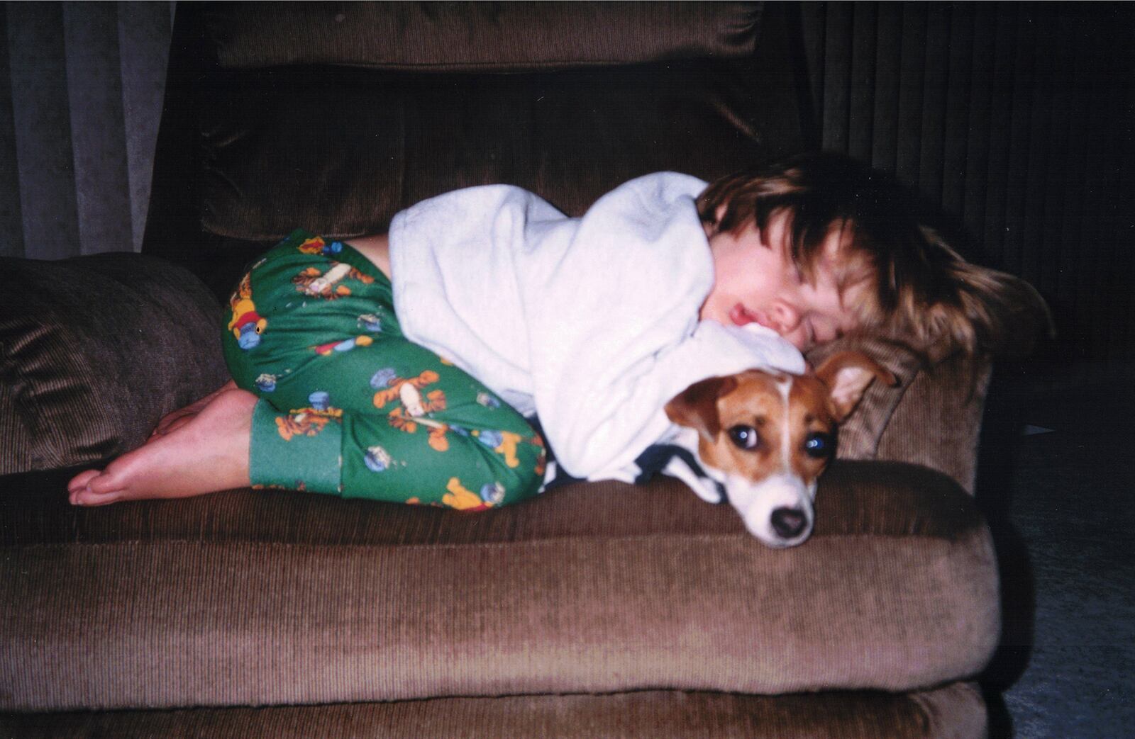 Wessendarp grew up as an animal lover. She is shown with her childhood Jack Russell Terrier Bandit when she was two years old.